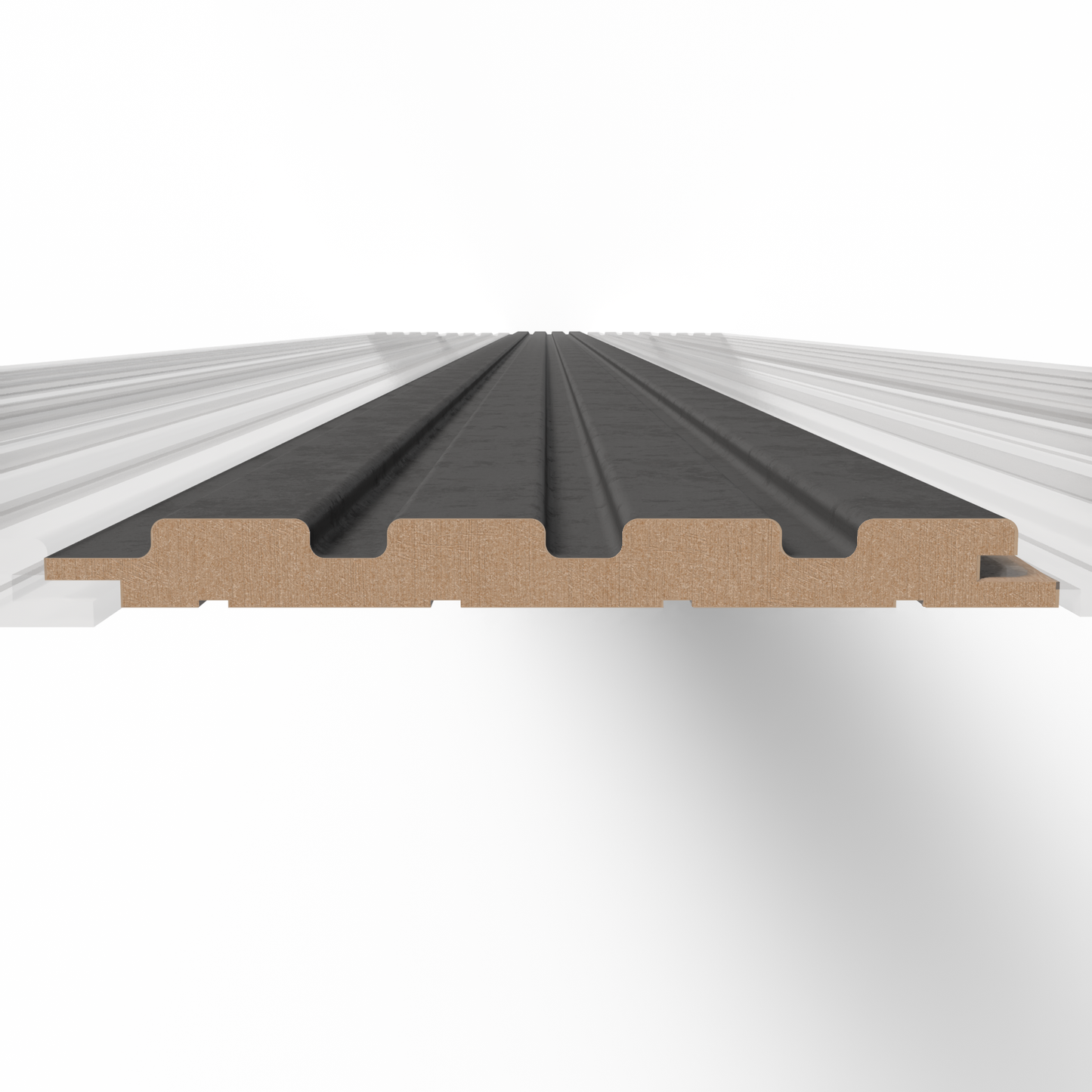 DARK GREY STONE WAINSCOT WALL PANEL