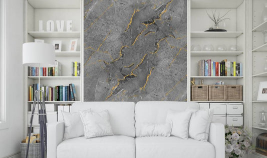 GILT AND INKY GRAY PVC DUVAR PANELİ